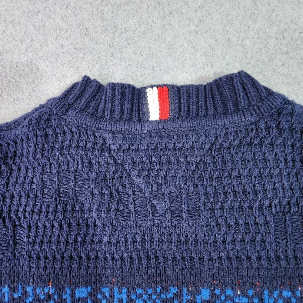 Tommy Hilfiger Ombre Textured Cardigan‎ Varsity Sweater Mens XL Multicolor Heavy